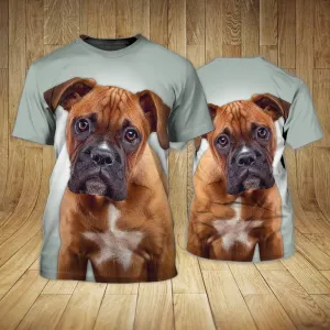 3D Dog T Shirts, Boxer Love All Over Print T-Shirt, Gift For Pet Loves