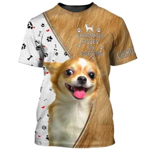 3D Dog T Shirts, Chihuahua Kisses Fix Everything All Over Print T-Shirt, Gift For Pet Loves