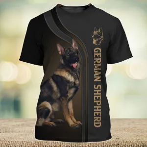 3D Dog T Shirts, German Shepherd Lover All Over Print T-Shirt, Gift For Pet Loves