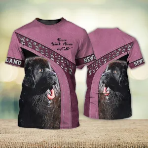 3D Dog T Shirts, Newland Never Walk Alone All Over Print T-Shirt, Gift For Pet Loves