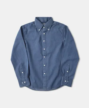 6.5 oz Washed Denim Button-Down Collar Shirt