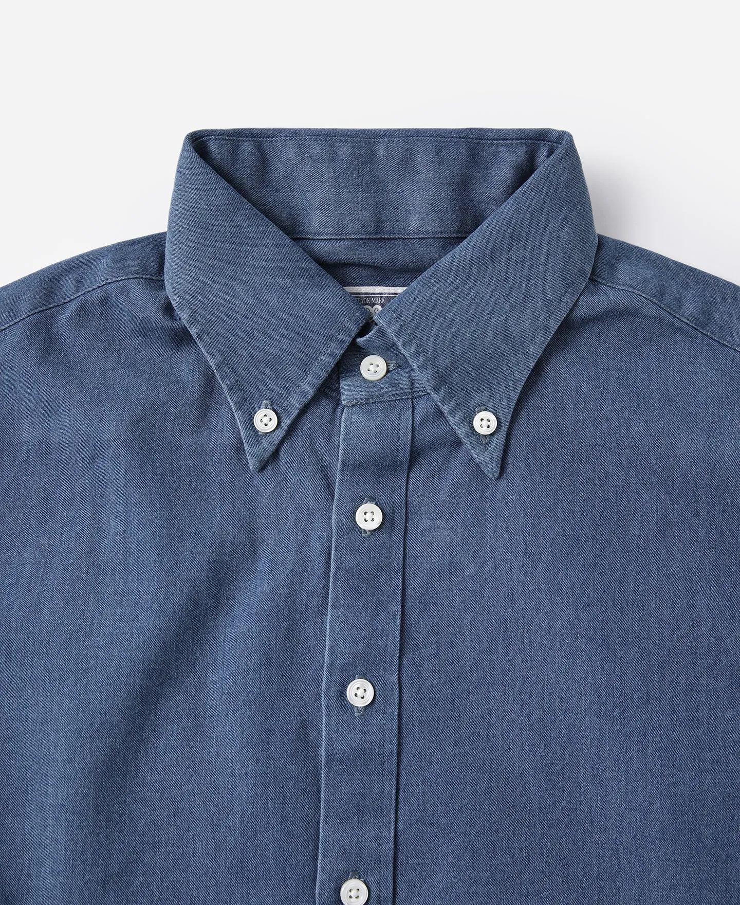 6.5 oz Washed Denim Button-Down Collar Shirt