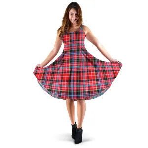 Aberdeen District Tartan Sleeveless Midi Womens Dress