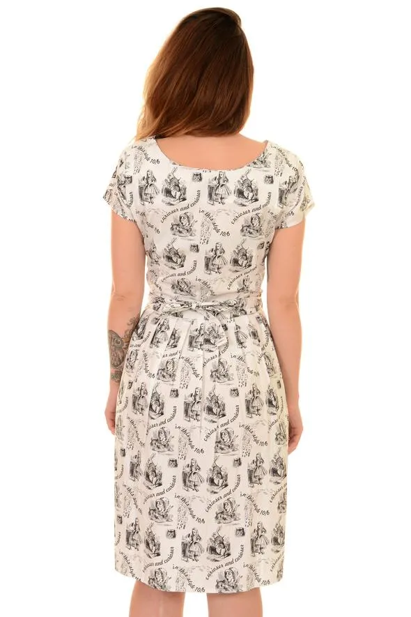 Alice in Wonderland Belted Tea Dress