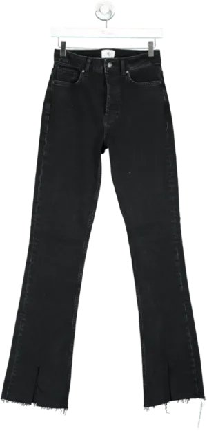 Anine Bing Black High Waist Flared Jeans W24