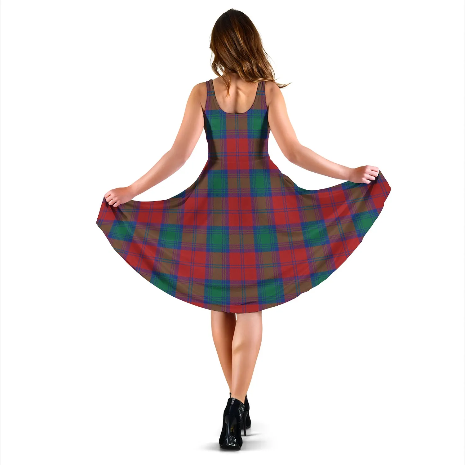 Auchinleck (Affleck) Tartan Sleeveless Midi Womens Dress