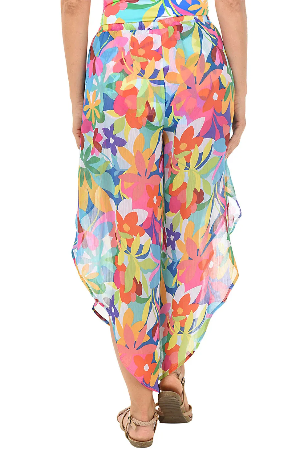 Away We Go Chiffon Pants In Multi - BLEU