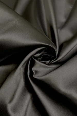 Black Italian Satin Organza