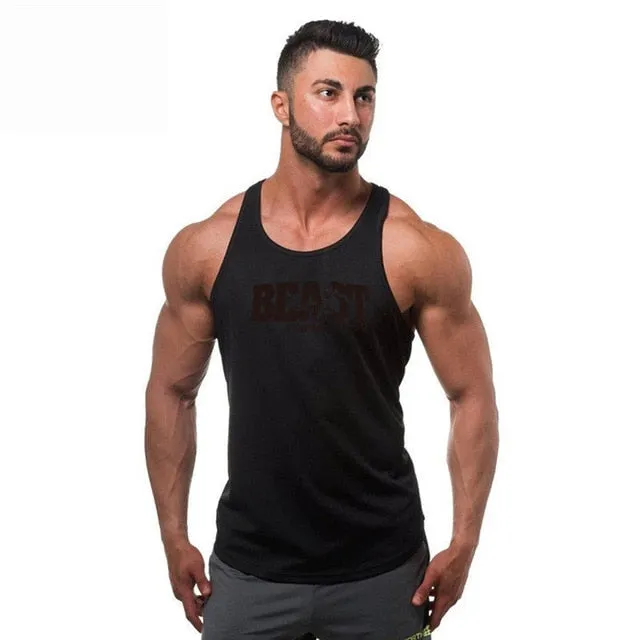 Bodybuilding Men Summer Fitness bodybuilding Hooded Tank Top fashion mens Crossfit clothing Loose breathable sleeveless shirts