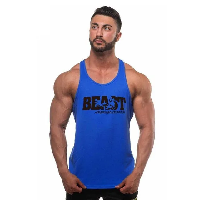 Bodybuilding Men Summer Fitness bodybuilding Hooded Tank Top fashion mens Crossfit clothing Loose breathable sleeveless shirts