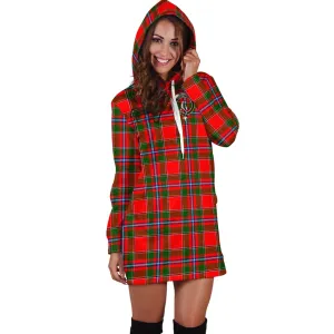 Butter Tartan Hoodie Dress with Family Crest