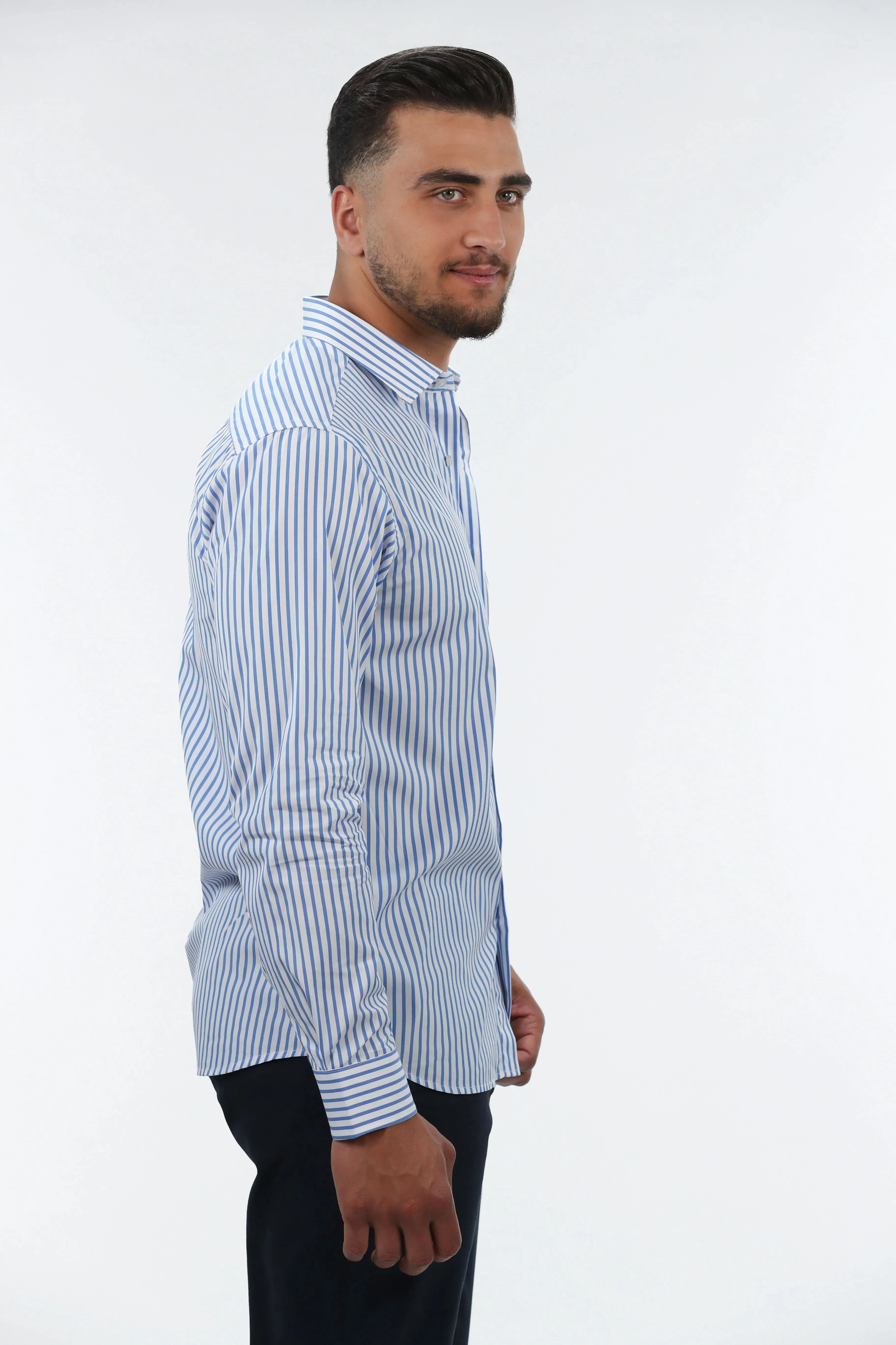 Buttoned Light Blue Classic Shirt