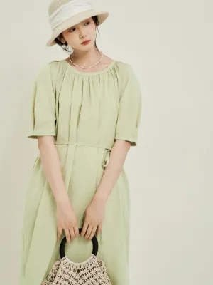 Chowxiaodou Stylish Flared Hem Tencel Dress