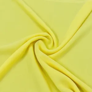 Classic Yellow Solid Georgette Fabric