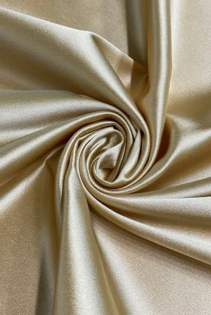 Croissant/Beige Italian Stretch Satin Fabric