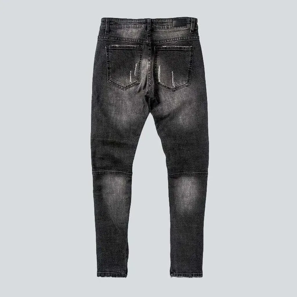 Distressed knees jeans for men