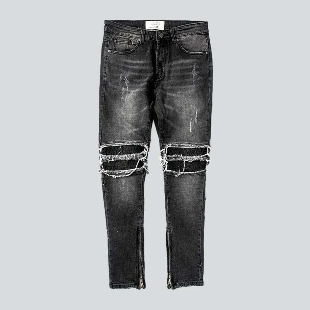 Distressed knees jeans for men