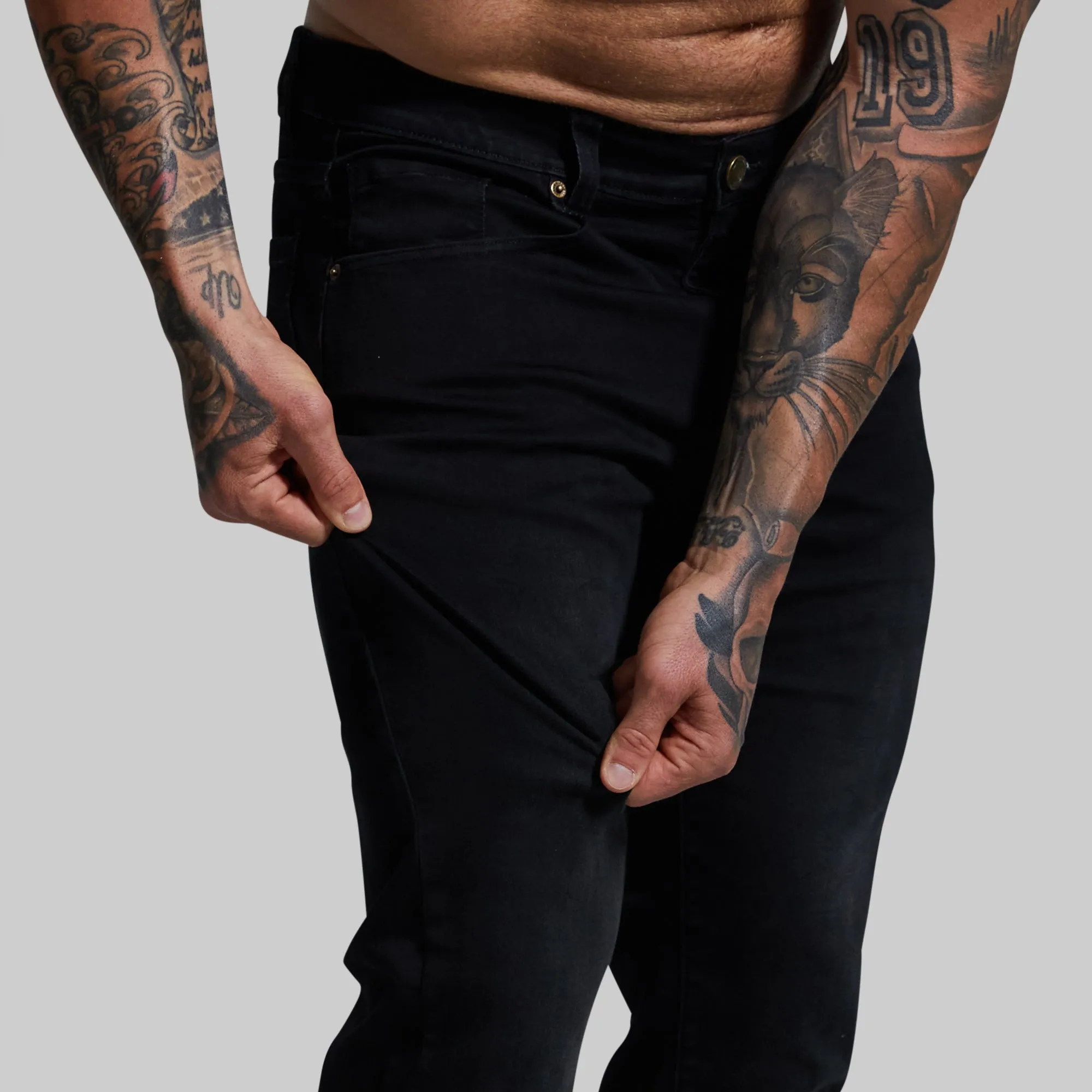 FLEX Stretchy Athletic Fit Jean (Black)