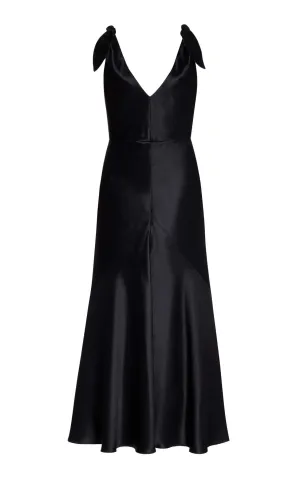 Havilland Dress in Black Silk