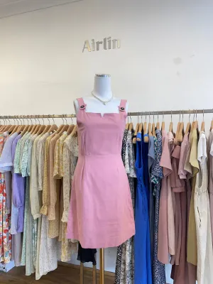 Linen sleeveless mini tulip dresses