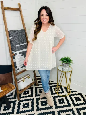 Love Lindsey Cream Dot Tunic