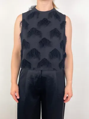 Manning Top in Black Fringe