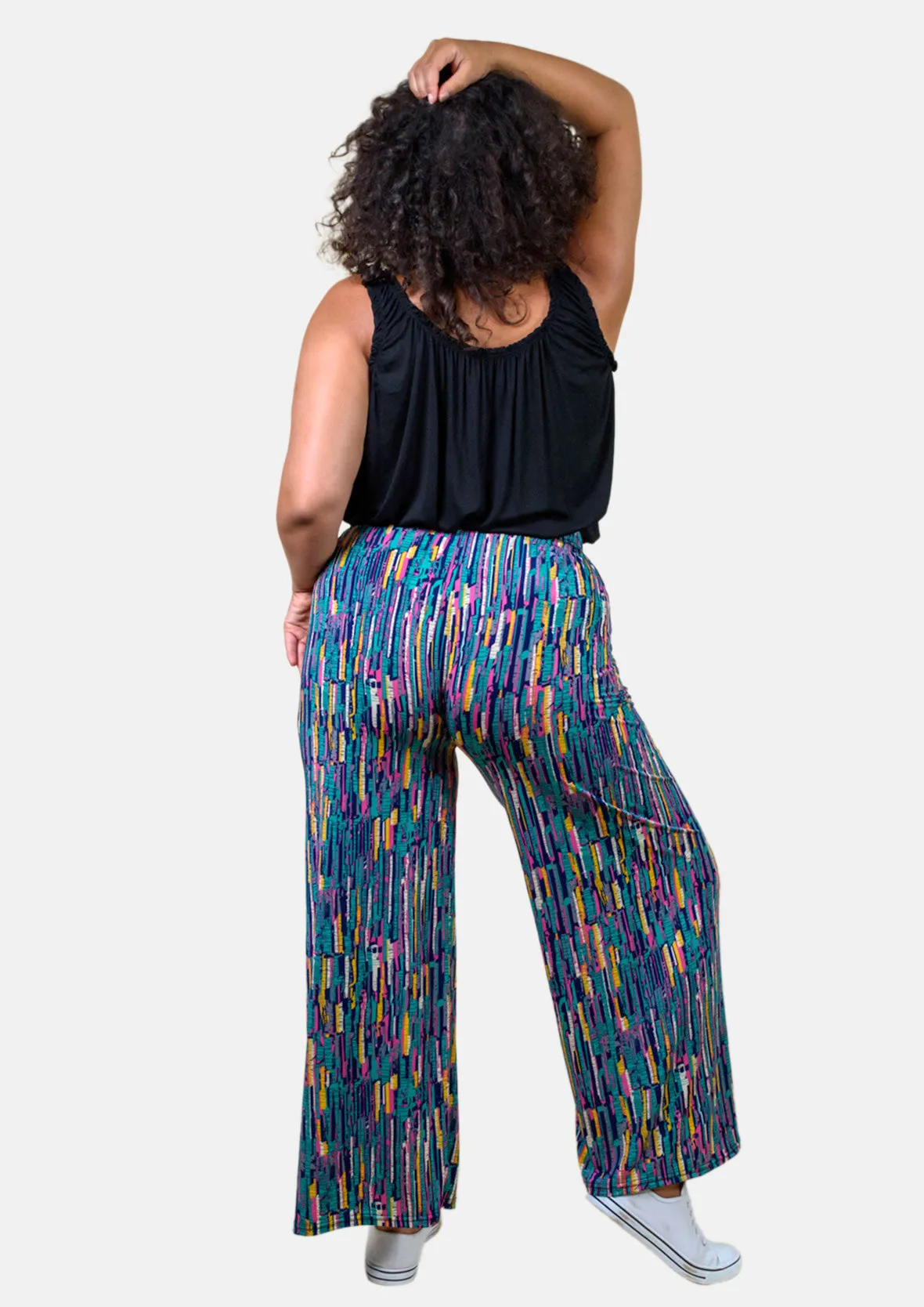 Multicolour Wide Leg Trouser