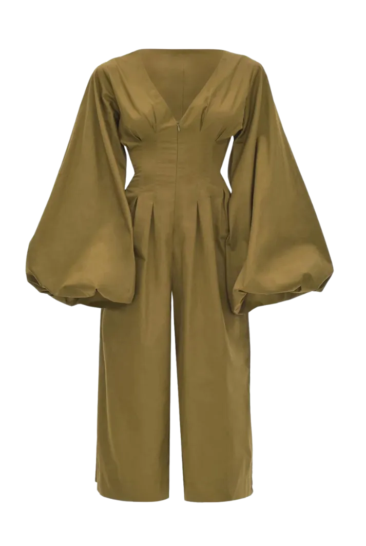 Nia Culotte Olive Jumpsuit