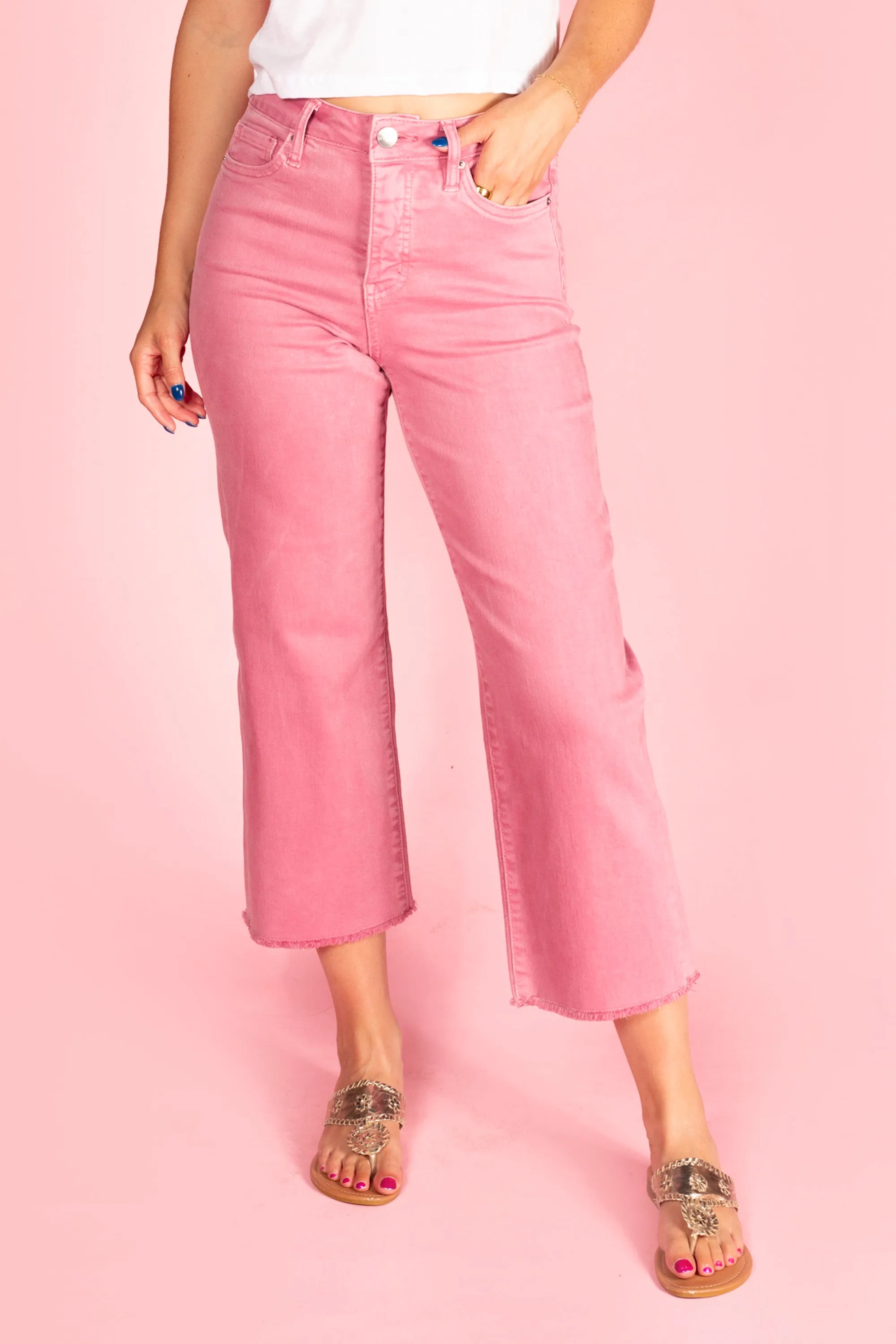 RFM Chloe Pink Rouge Cropped Denim - FINAL SALE