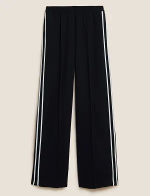 Side Stripe Wide Leg Trousers