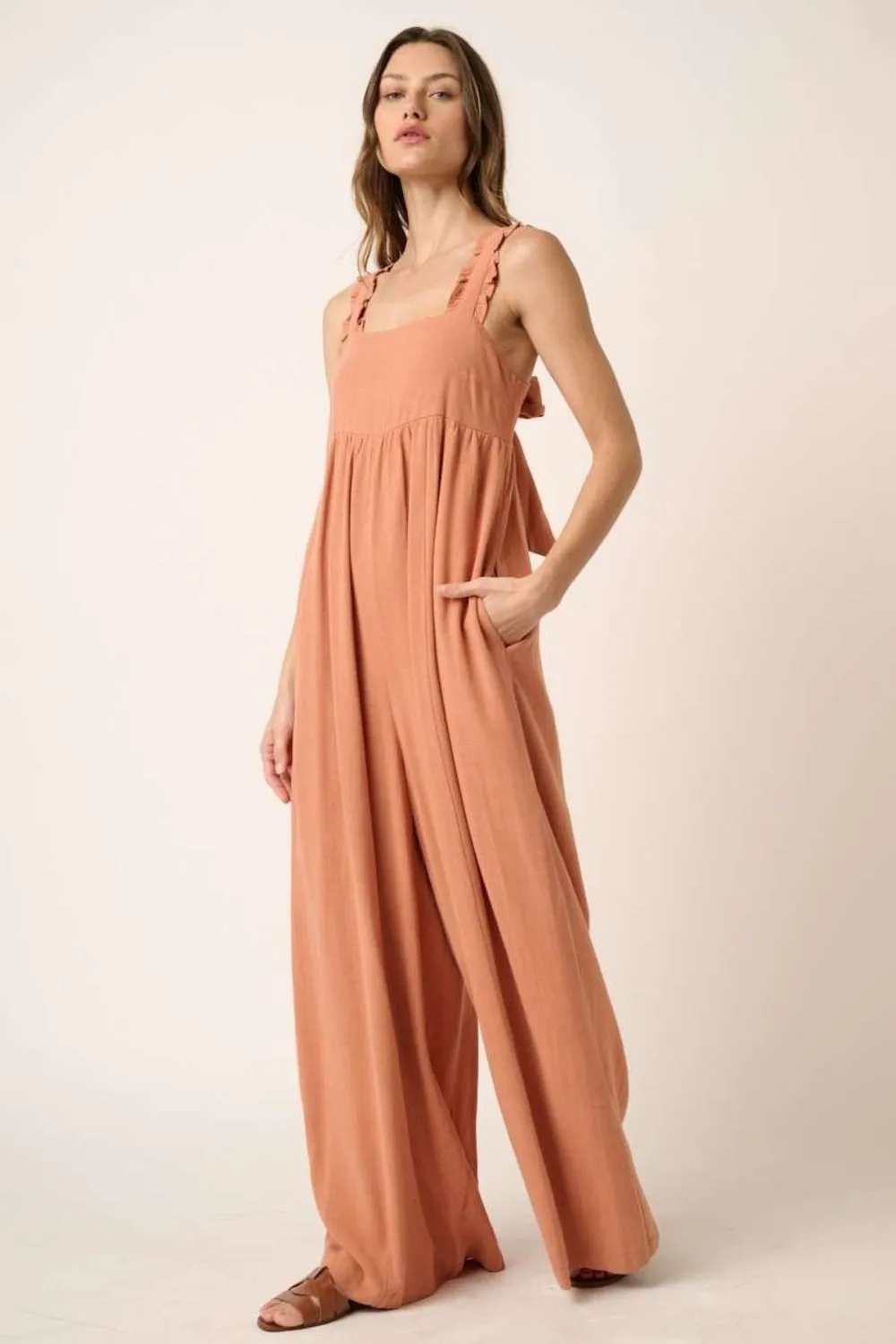 Sleeveless Wide Leg Jumpsuit