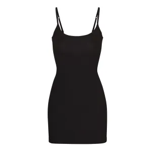 SOFT LOUNGE SLIP DRESS | ONYX