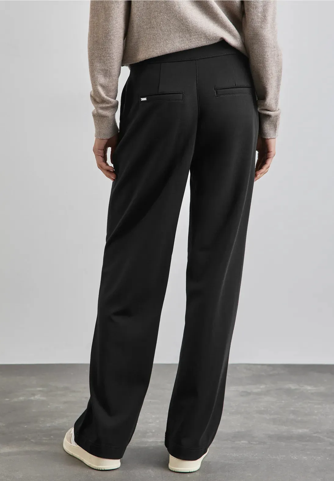 Street One Black Wide Leg stretch trousers  378284