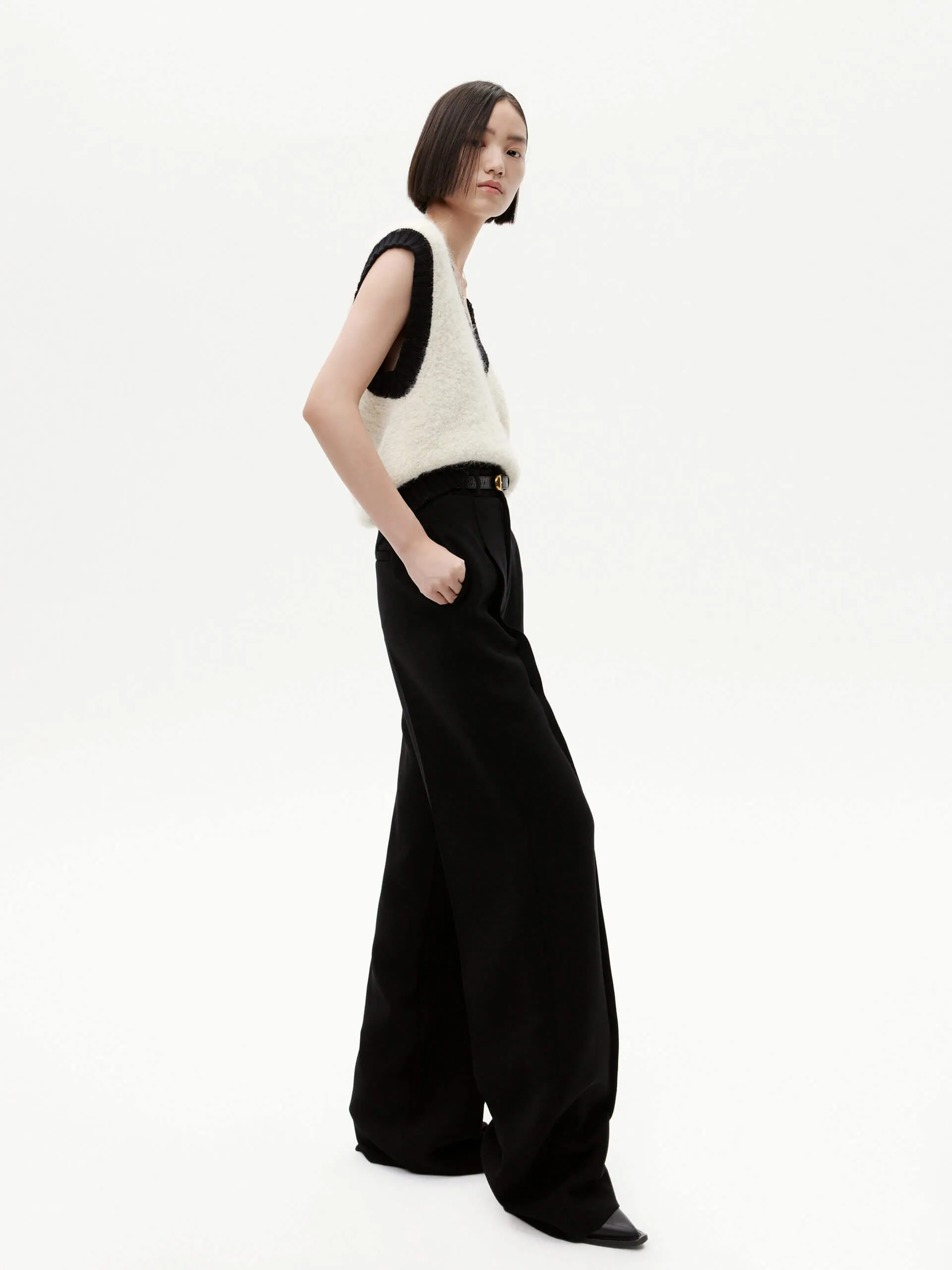 Tailored Wide Leg Trousers