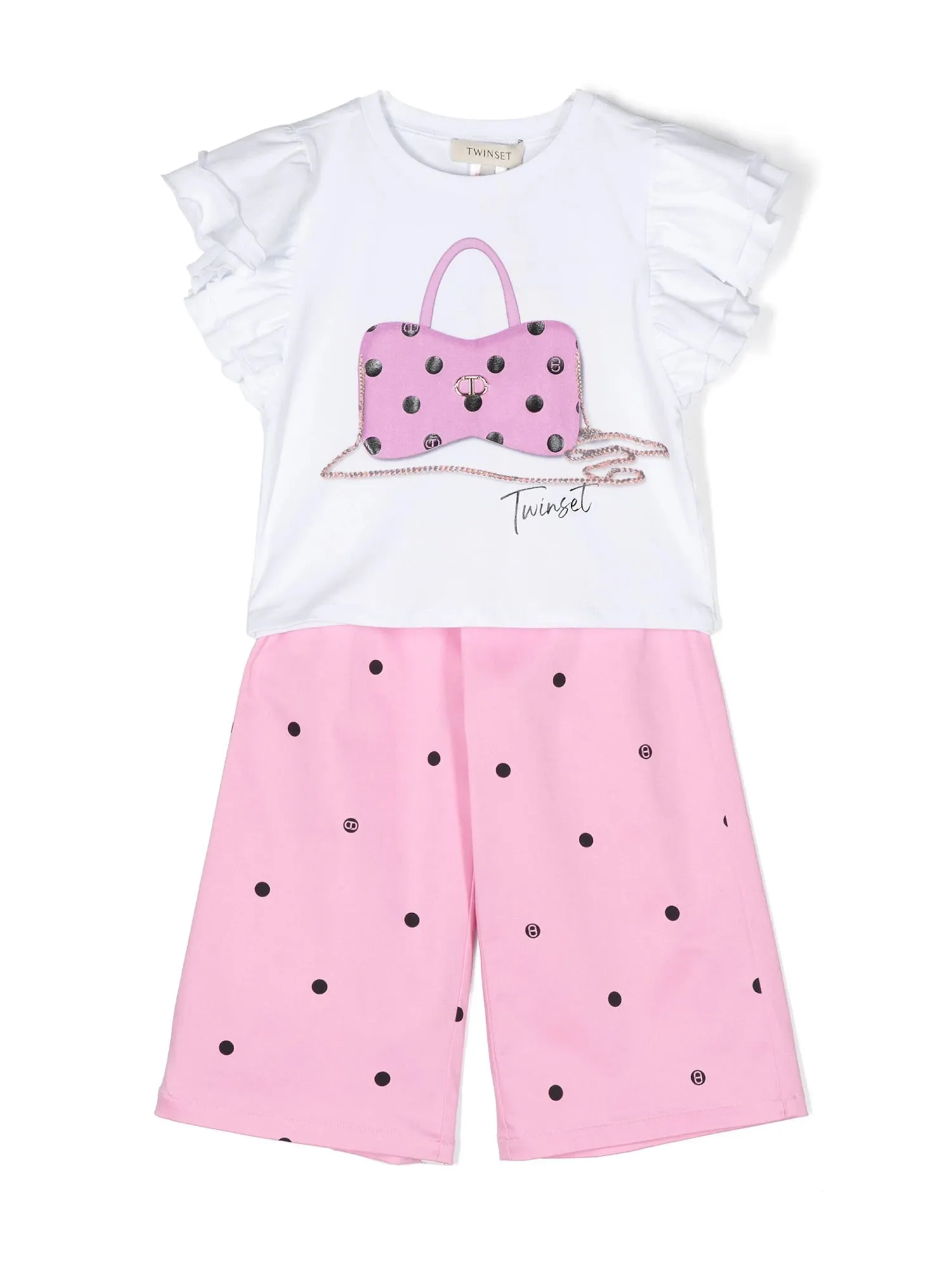 Twinset Girl's polka dot trousers & top set