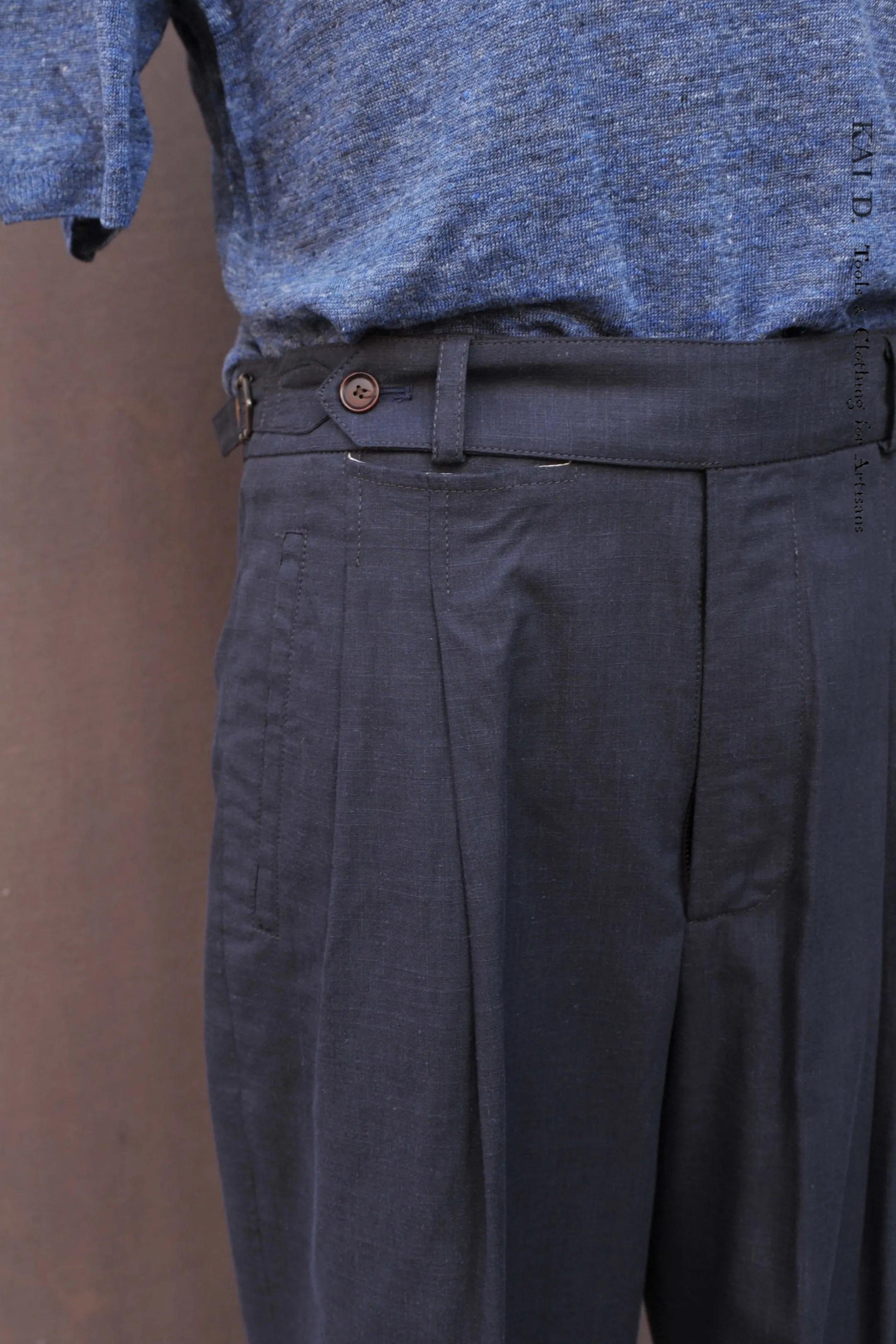 Wide Leg Matisse Pants - Cool Touch Cotton Linen - Blue - 32, 34