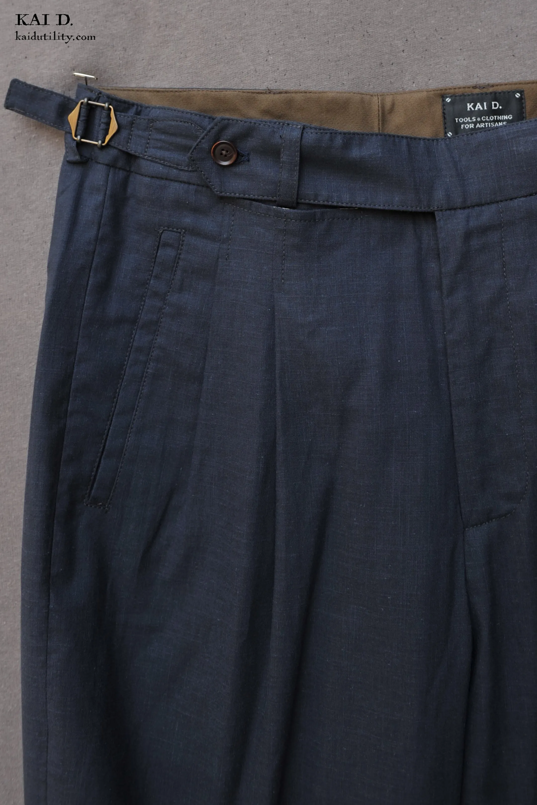 Wide Leg Matisse Pants - Cool Touch Cotton Linen - Blue - 32, 34